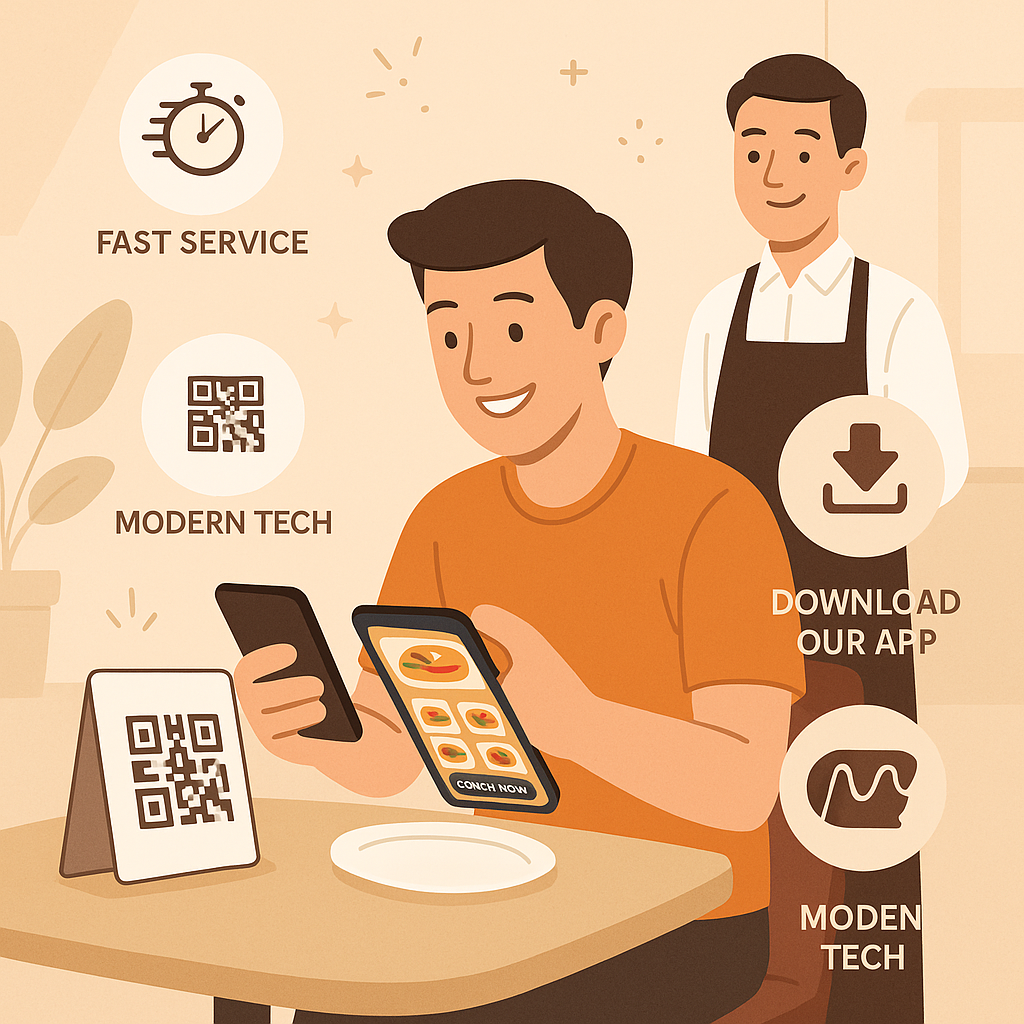 Use QR-Code ordering for in house customer
