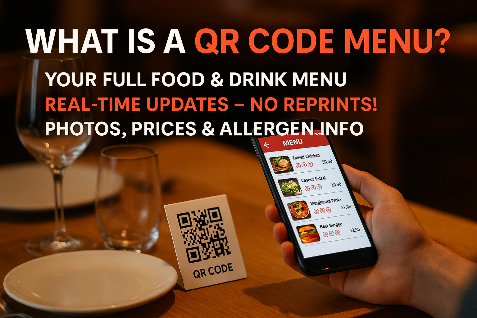 What is a QR Code Menu - FOODCHOW